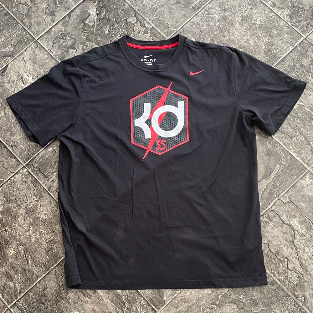 NIKE KEVIN DURANT Black Dri-Fit KD Graphic Tshirt NBA Basketball Sports Fan